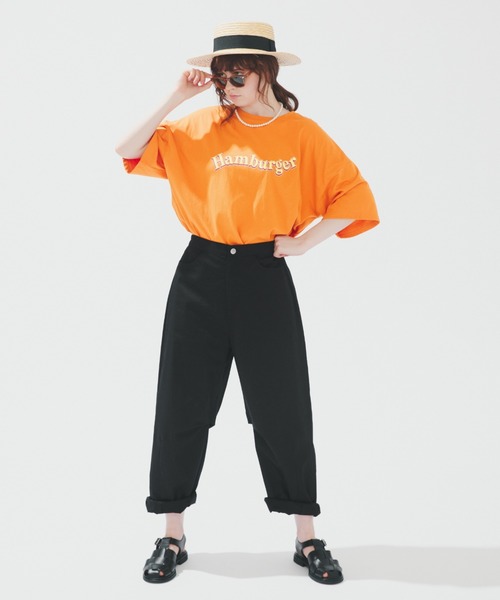 EDIT Gris(エディットグリ)の「【ユニセックスで着用可能】バックプリントビッグTシャツ(Tシャツ/カットソー・レディース・ホワイト/オレンジ/ブルー・FREE)」の11枚目の写真