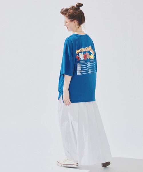 EDIT Gris(エディットグリ)の「【ユニセックスで着用可能】バックプリントビッグTシャツ(Tシャツ/カットソー・レディース・ホワイト/オレンジ/ブルー・FREE)」の16枚目の写真