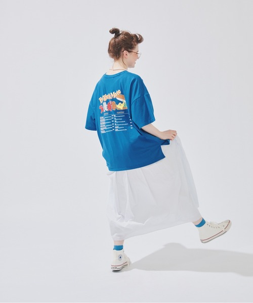 EDIT Gris(エディットグリ)の「【ユニセックスで着用可能】バックプリントビッグTシャツ(Tシャツ/カットソー・レディース・ホワイト/オレンジ/ブルー・FREE)」の17枚目の写真
