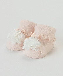 petit main（プティマイン）の「チュールオハナカップソックス（ベビーシューズ/ベビーソックス）」