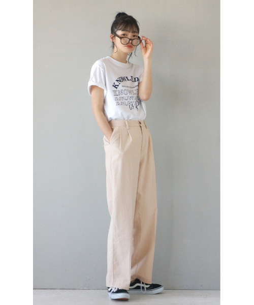 セール】レーヨンリネン 2タック スラックスパンツ（スラックス）｜e