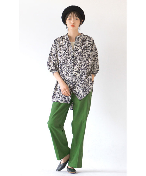 セール】レーヨンリネン 2タック スラックスパンツ（スラックス）｜e