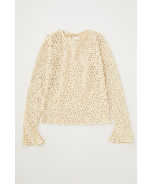 MOUSSY（マウジー）の「BACK OPEN LACE トップス（Tシャツ/カットソー・レディース・ブラック/アイボリー/オレンジ・FREE）」の2枚目の写真