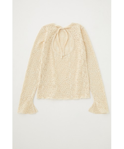 MOUSSY（マウジー）の「BACK OPEN LACE トップス（Tシャツ/カットソー・レディース・ブラック/アイボリー/オレンジ・FREE）」の8枚目の写真