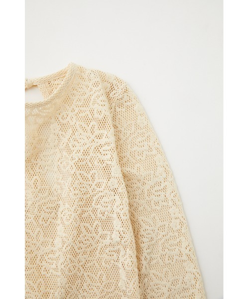 MOUSSY（マウジー）の「BACK OPEN LACE トップス（Tシャツ/カットソー・レディース・ブラック/アイボリー/オレンジ・FREE）」の6枚目の写真