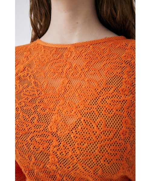 MOUSSY（マウジー）の「BACK OPEN LACE トップス（Tシャツ/カットソー・レディース・ブラック/アイボリー/オレンジ・FREE）」の16枚目の写真