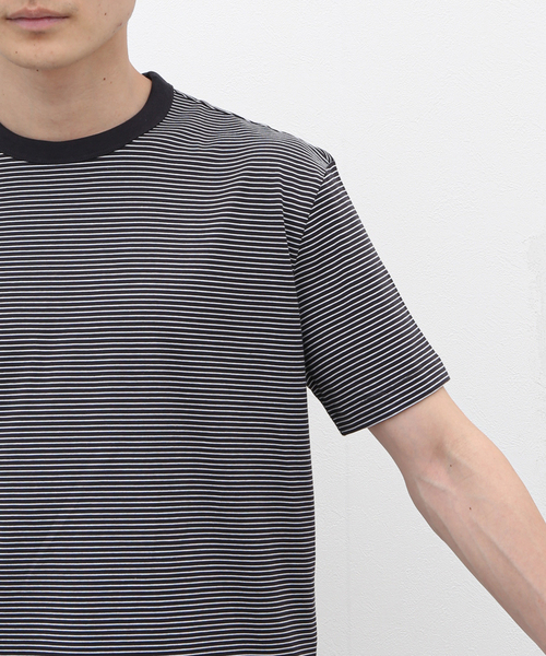 handvaerk（ハンドバーク）の「【handvaerk / ハンドバーク】60/2 NEWCREW NECK S/S T BORDER（Tシャツ/カットソー・メンズ・ブラック/ホワイト・SMALL/MEDIUM/LARGE）」の9枚目の写真