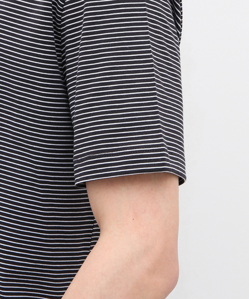 handvaerk（ハンドバーク）の「【handvaerk / ハンドバーク】60/2 NEWCREW NECK S/S T BORDER（Tシャツ/カットソー・メンズ・ブラック/ホワイト・SMALL/MEDIUM/LARGE）」の10枚目の写真