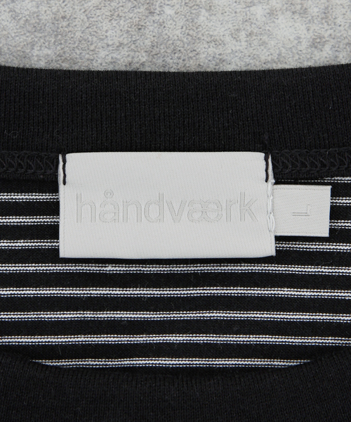 handvaerk（ハンドバーク）の「【handvaerk / ハンドバーク】60/2 NEWCREW NECK S/S T BORDER（Tシャツ/カットソー・メンズ・ブラック/ホワイト・SMALL/MEDIUM/LARGE）」の12枚目の写真