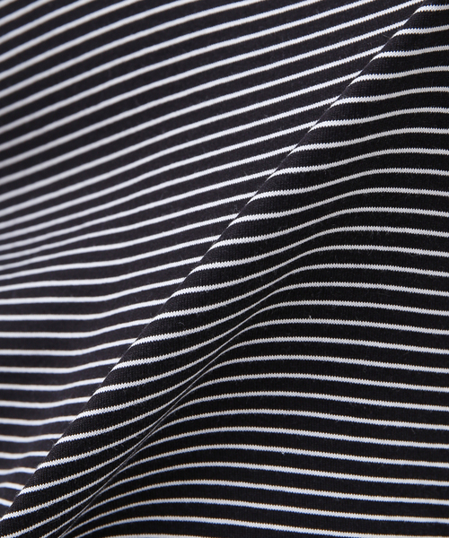 handvaerk（ハンドバーク）の「【handvaerk / ハンドバーク】60/2 NEWCREW NECK S/S T BORDER（Tシャツ/カットソー・メンズ・ブラック/ホワイト・SMALL/MEDIUM/LARGE）」の14枚目の写真