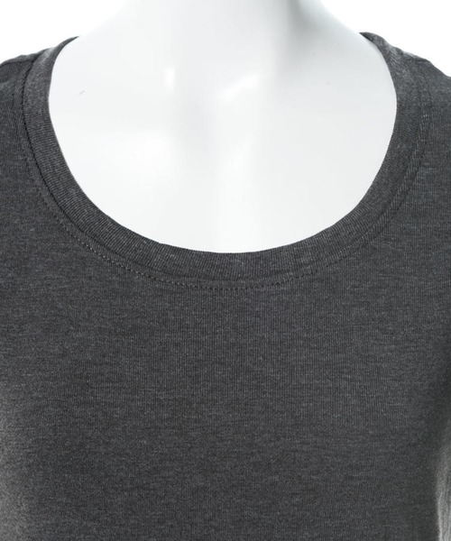atONE(アットワン)の「atONE コットンフライス半袖Tシャツ(Tシャツ/カットソー・レディース・ブラック/杢グレー/チャコールグレー/ネイビー/オフホワイト・4L/LL/3L/L/M)」の18枚目の写真