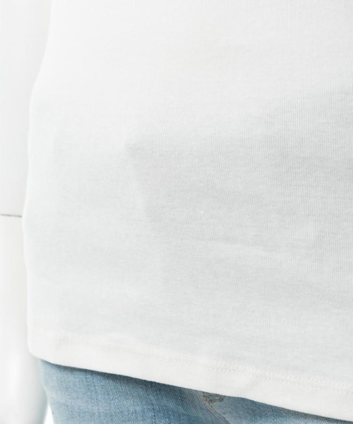 atONE(アットワン)の「atONE コットンフライス半袖Tシャツ(Tシャツ/カットソー・レディース・ブラック/杢グレー/チャコールグレー/ネイビー/オフホワイト・4L/LL/3L/L/M)」の10枚目の写真