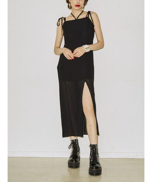 jouetie（ジュエティ）の「ホルターネックキャミワンピース（ワンピース・レディース・ブラック/オレンジ/ブルー・MEDIUM）」の9枚目の写真