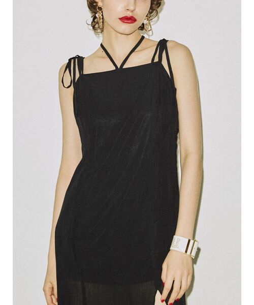 jouetie（ジュエティ）の「ホルターネックキャミワンピース（ワンピース・レディース・ブラック/オレンジ/ブルー・MEDIUM）」の14枚目の写真