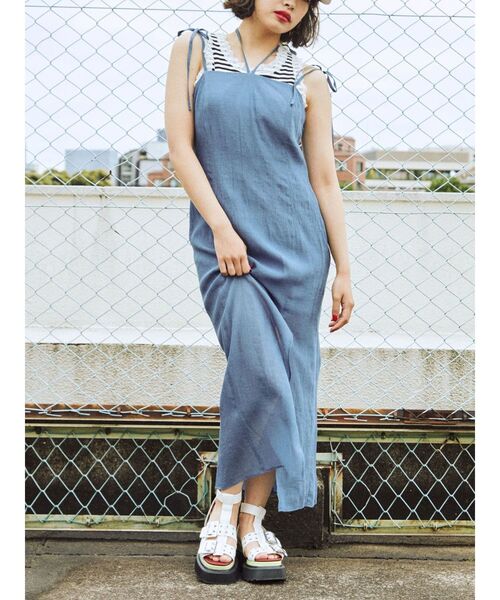 jouetie（ジュエティ）の「ホルターネックキャミワンピース（ワンピース・レディース・ブラック/オレンジ/ブルー・MEDIUM）」の19枚目の写真