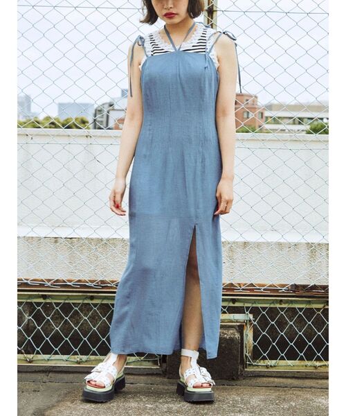 jouetie（ジュエティ）の「ホルターネックキャミワンピース（ワンピース・レディース・ブラック/オレンジ/ブルー・MEDIUM）」の22枚目の写真