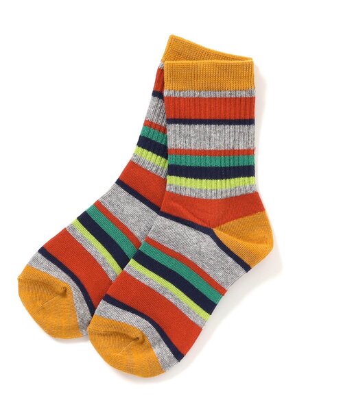 BREEZE（ブリーズ）の「カラフルラインソックス（ソックス/靴下・キッズ・グレー/レッド/ネイビー/イエロー/アイボリー・15 /18/21）」の5枚目の写真