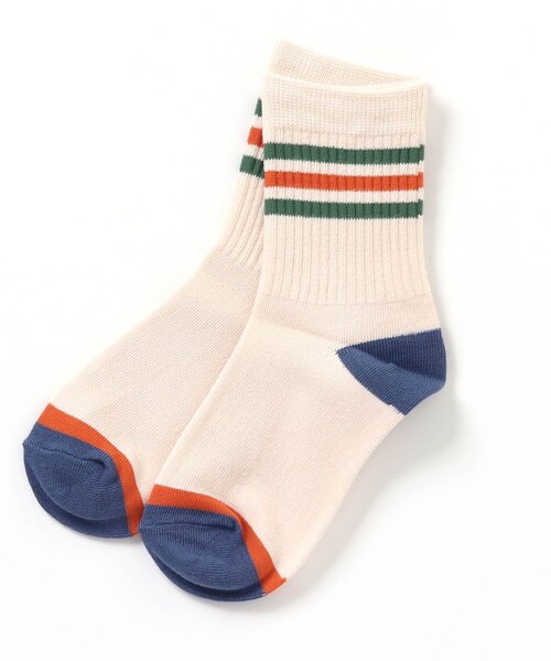 BREEZE（ブリーズ）の「カラフルラインソックス（ソックス/靴下・キッズ・グレー/レッド/ネイビー/イエロー/アイボリー・15 /18/21）」の3枚目の写真