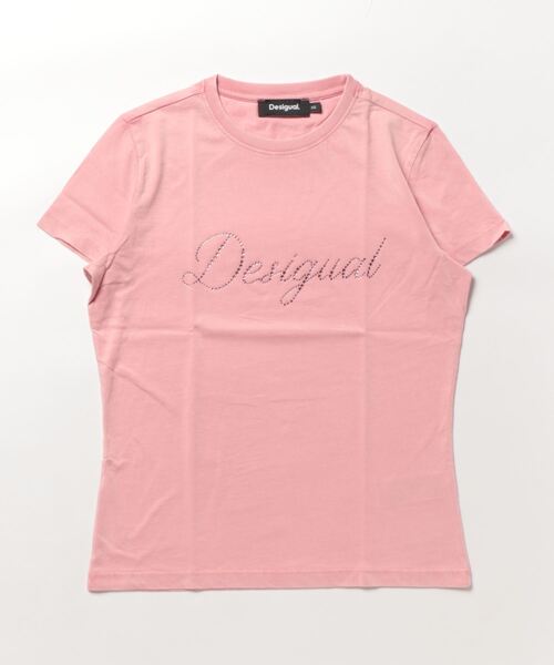 Desigual(デシグアル)の「ラインストーン スリムTシャツ(Tシャツ/カットソー・レディース・ブラック/レッド・M/L/XL/XS/S/XXL)」の6枚目の写真