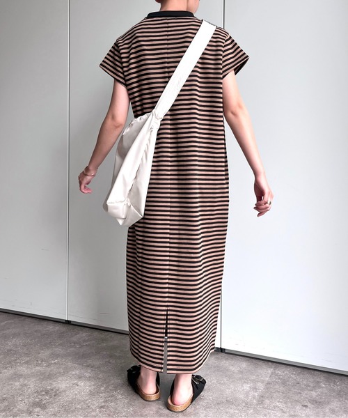 CPCM（シーピーシーエム）の「ワッフルボーダーノースリワンピース（ワンピース・レディース・オフホワイト/カーキ/ベージュ・FREE）」の22枚目の写真