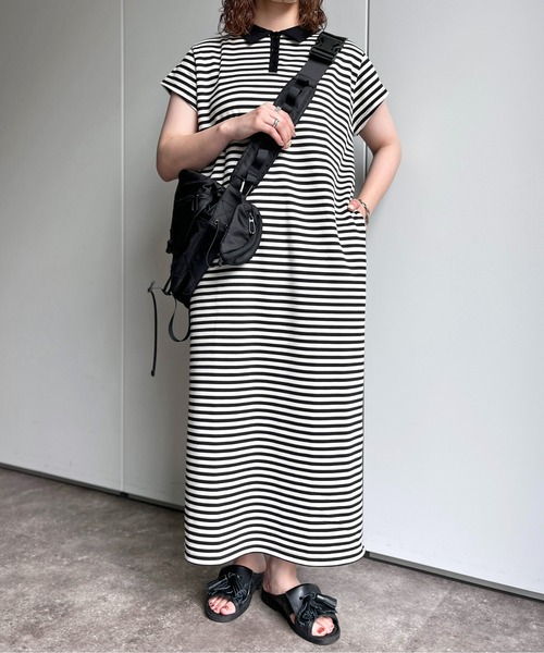 CPCM（シーピーシーエム）の「ワッフルボーダーノースリワンピース（ワンピース・レディース・オフホワイト/カーキ/ベージュ・FREE）」の12枚目の写真