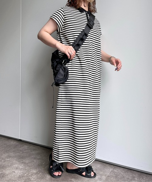 CPCM（シーピーシーエム）の「ワッフルボーダーノースリワンピース（ワンピース・レディース・オフホワイト/カーキ/ベージュ・FREE）」の17枚目の写真