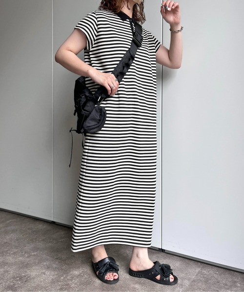 CPCM（シーピーシーエム）の「ワッフルボーダーノースリワンピース（ワンピース・レディース・オフホワイト/カーキ/ベージュ・FREE）」の21枚目の写真