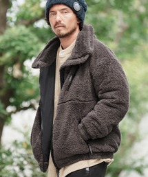 mj9332-Short Microfur Volume Neck Blouson ブルゾン