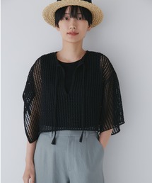 ◆アシンメトリースリーブポンチョ