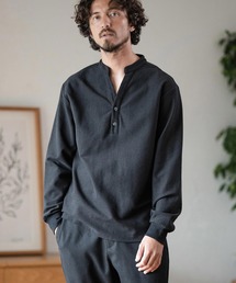 mlt4370-BAND COLLAR SKIPPER LONG SLEEVE CUT SEW カットソー