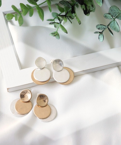 antiqua（アンティカ）の「マットサークルピアス（ピアス（両耳用）・レディース・ゴールド/シルバー・FREE）」の15枚目の写真