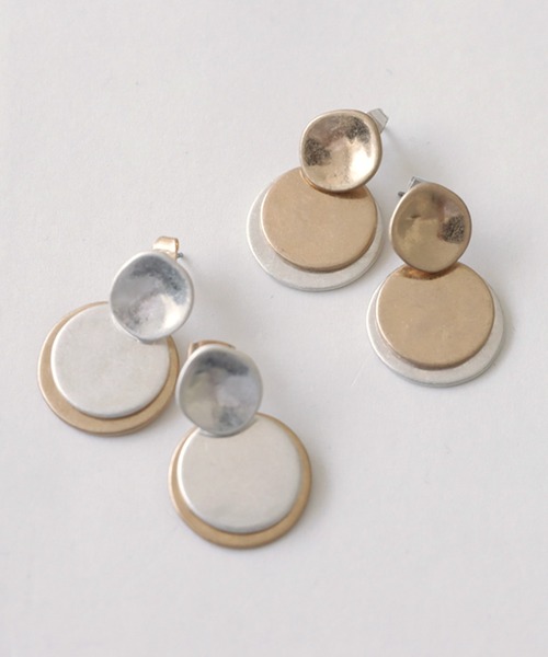 antiqua（アンティカ）の「マットサークルピアス（ピアス（両耳用）・レディース・ゴールド/シルバー・FREE）」の7枚目の写真