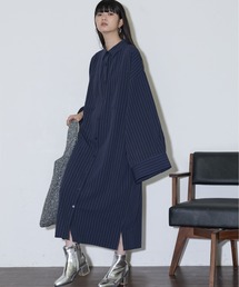 スーパーワイドスリーブシャツワンピース