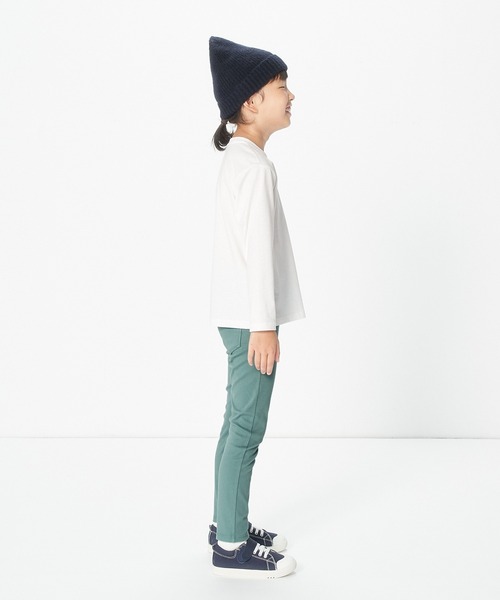 無印良品（ムジルシリョウヒン）の「クルーネック長袖Ｔシャツ（無地）（キッズ）（Tシャツ/カットソー・キッズ・オフホワイト/グレー/ブラック/スモークピンク/チャコールグレー・120/130/140/150/110）」の12枚目の写真