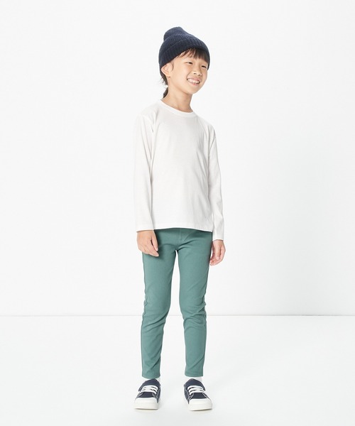 無印良品（ムジルシリョウヒン）の「クルーネック長袖Ｔシャツ（無地）（キッズ）（Tシャツ/カットソー・キッズ・オフホワイト/グレー/ブラック/スモークピンク/チャコールグレー・120/130/140/150/110）」の16枚目の写真