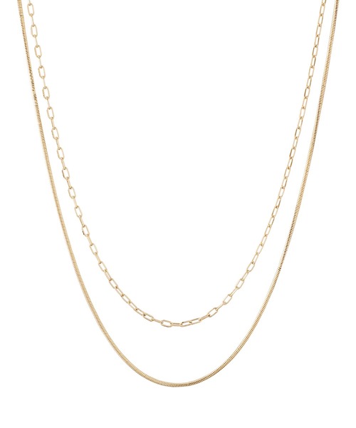 重ね付けにも★MISSOMA★Filia ダブルチェーンネックレス miniministore 2連 チョーカーネックレス レディース フェイク