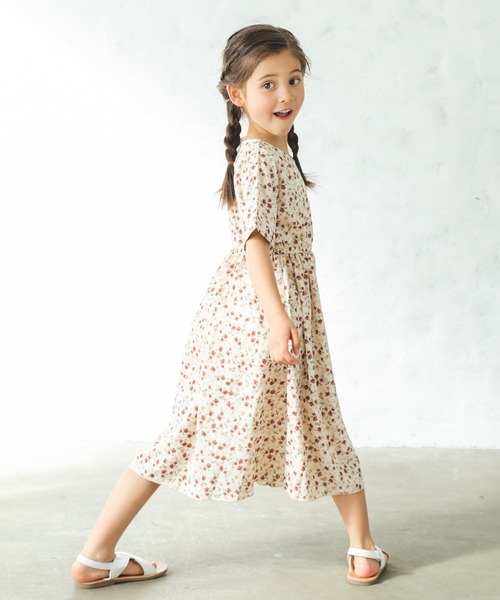 ママとおそろい】花柄半袖フレアワンピース（ワンピース）｜pairmanon  