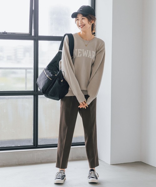 GLOBAL WORK（グローバルワーク）の「メルティロゴプルオーバー/906664（ニット/セーター・レディース・グレー系その他2/ネイビー系/ベージュ系その他/ベージュ系その他4/ホワイト系その他/グレー系その他・LARGE/MEDIUM）」の12枚目の写真