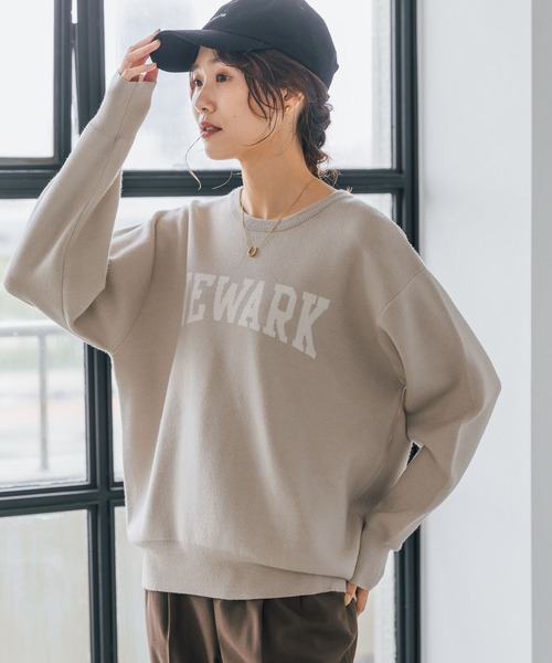 GLOBAL WORK（グローバルワーク）の「メルティロゴプルオーバー/906664（ニット/セーター・レディース・グレー系その他2/ネイビー系/ベージュ系その他/ベージュ系その他4/ホワイト系その他/グレー系その他・LARGE/MEDIUM）」の16枚目の写真