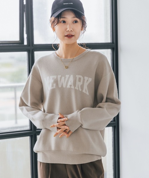 GLOBAL WORK（グローバルワーク）の「メルティロゴプルオーバー/906664（ニット/セーター・レディース・グレー系その他2/ネイビー系/ベージュ系その他/ベージュ系その他4/ホワイト系その他/グレー系その他・LARGE/MEDIUM）」の17枚目の写真