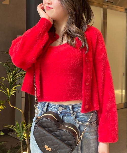 one way（ワンウェイ）の「フェザーキャミソール（キャミソール・レディース・ホワイト/レッド/ブラック/グレー/ピンク/ブルー・FREE）」の11枚目の写真