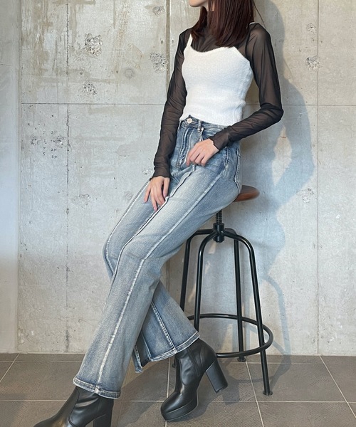 one way（ワンウェイ）の「フェザーキャミソール（キャミソール・レディース・ホワイト/レッド/ブラック/グレー/ピンク/ブルー・FREE）」の12枚目の写真