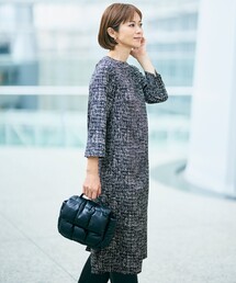 プリントジャガードストレッチ ワンピース