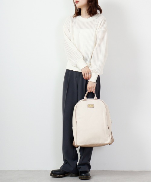 ROOTOTE（ルートート）の「ROOTOTE　コットンキャンバスバックパック＆トートバック（バックパック/リュック・メンズ・アイボリー/ブラック/カーキ・FREE）」の9枚目の写真