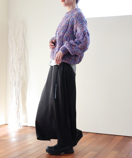 ULEULA（ウルア）の「モールミックスボリュームニット（ニット/セーター・レディース・パープル/オレンジ/イエロー・FREE）」の21枚目の写真
