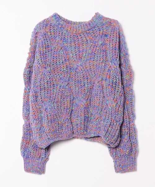 ULEULA（ウルア）の「モールミックスボリュームニット（ニット/セーター・レディース・パープル/オレンジ/イエロー・FREE）」の10枚目の写真