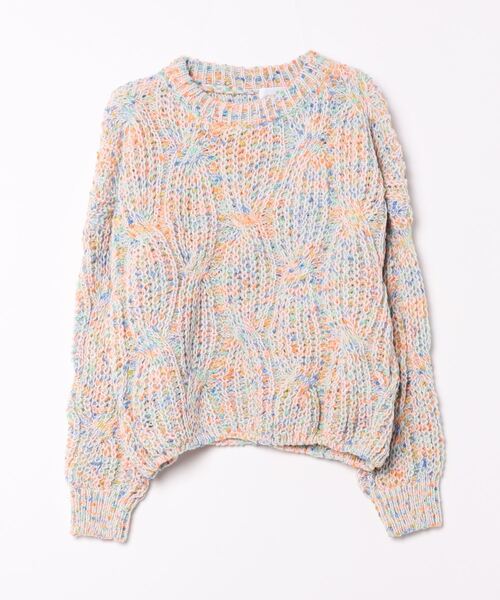 ULEULA（ウルア）の「モールミックスボリュームニット（ニット/セーター・レディース・パープル/オレンジ/イエロー・FREE）」の11枚目の写真