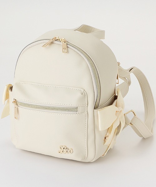 LOVETOXIC（ラブトキシック）の「レースアップミニリュック（バックパック/リュック・キッズ・ブラック/サックスブルー/アイボリー・FREE）」の2枚目の写真