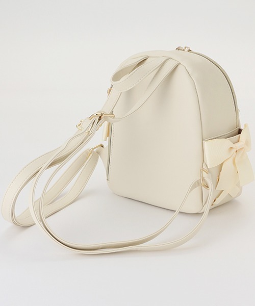 LOVETOXIC（ラブトキシック）の「レースアップミニリュック（バックパック/リュック・キッズ・ブラック/サックスブルー/アイボリー・FREE）」の5枚目の写真