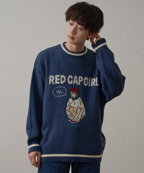 【UNIIT/ユニット】【RED CAP GIRL/レッドキャップガール】UNIIT × RED CAP GIRL ジャガード クルーネック リブライン ニット セーター(ニット/セーター)|Red Cap Girl(レッドキャプガール)